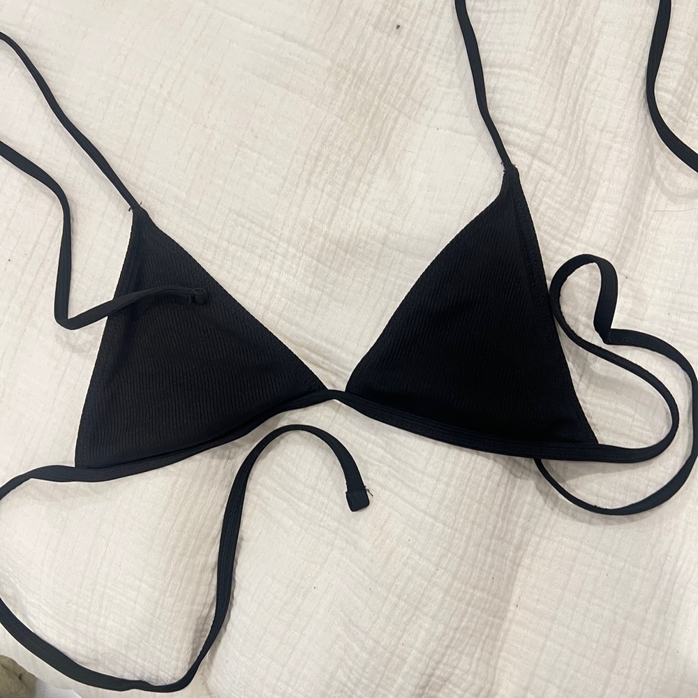 Classic Black Triangle Bikini Top